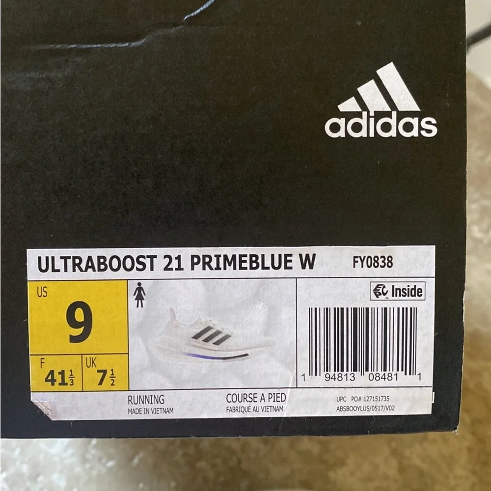 Rare Adidas Ultraboost 21 Primeblue Womens size 9 Ultraboost Shoes - Picture 3 of 13